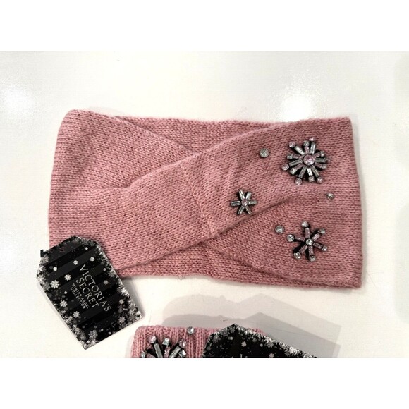 Victoria's Secret Winter Angel Collection Snowflake Sparkle Head Wrap + Gloves - Picture 5 of 7